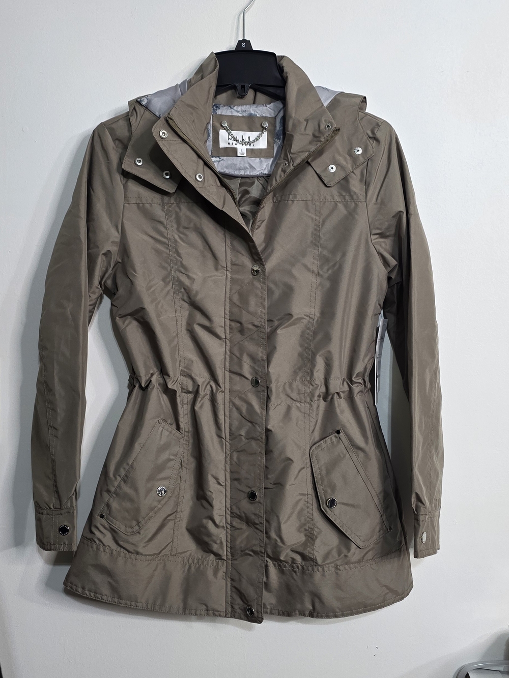 Nicole Miller Hooded Anorak Jacket - Khaki